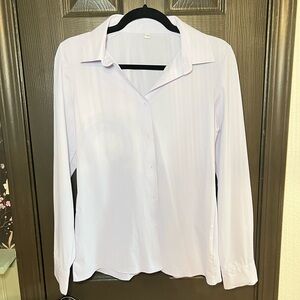 Elegant Light Purple Women's Blouse Size M